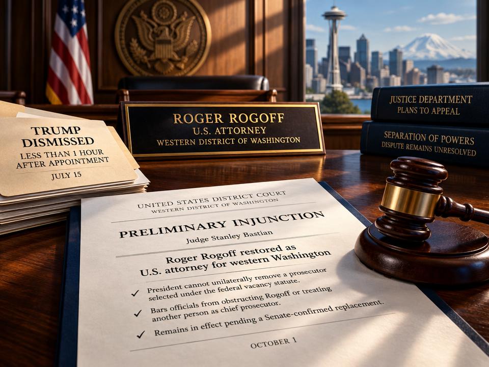 Federal Judge Restores Seattle Prosecutor Trump Fired Within an Hour