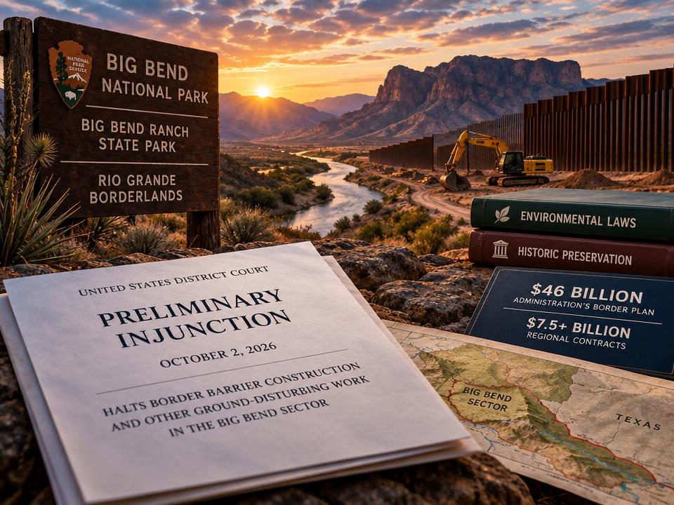Judge Halts Border Work Across Big Bend’s 500-Mile Sector