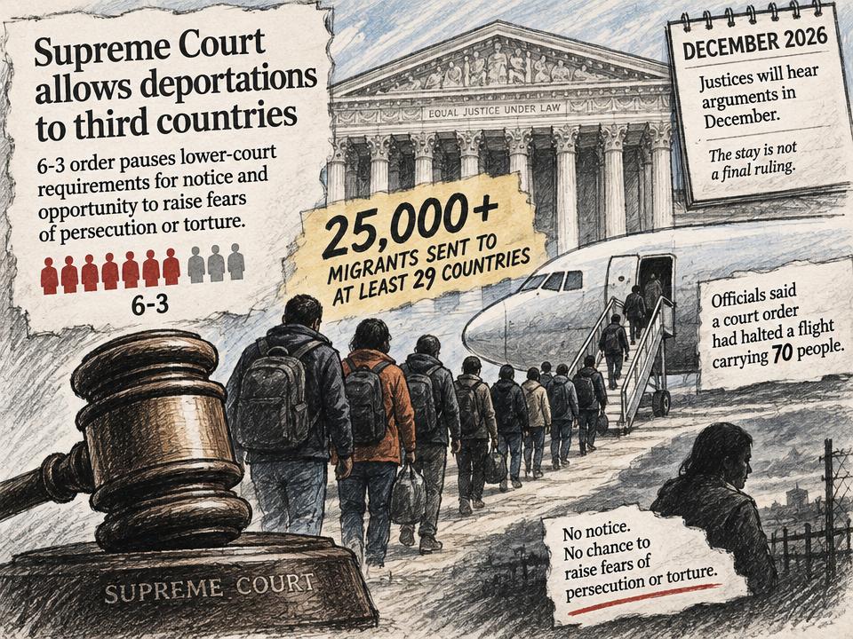 Supreme Court Reopens Fast Deportations to Third Countries