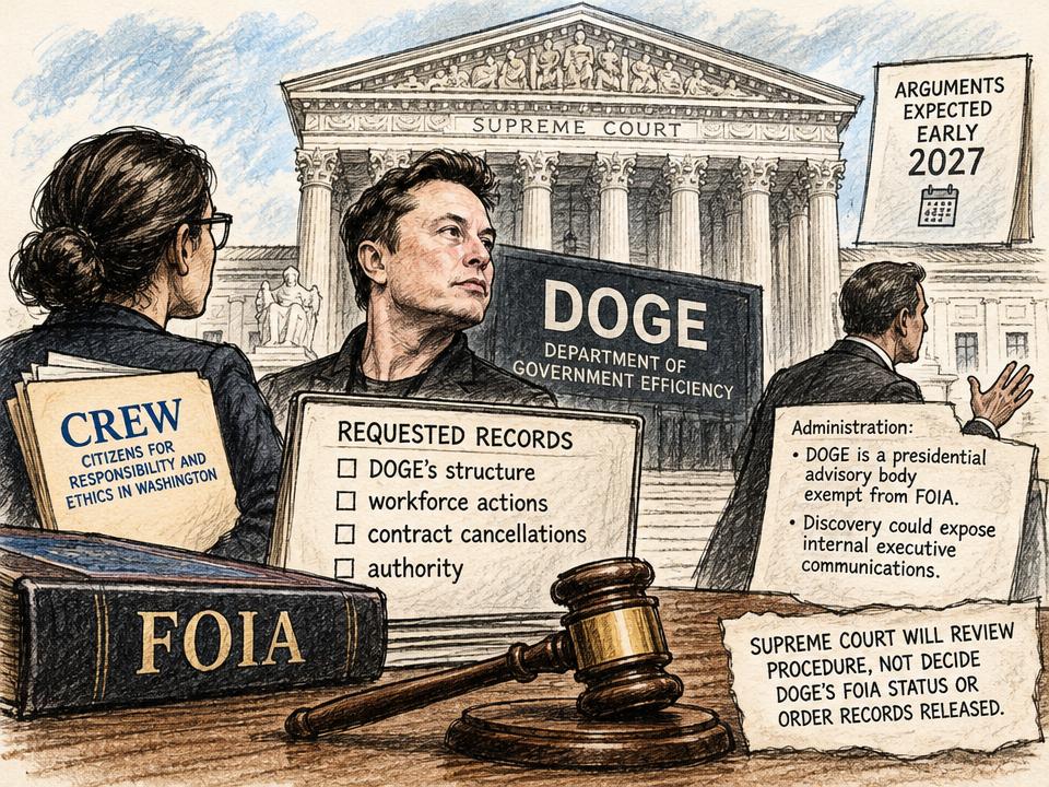 Supreme Court Takes Up DOGE’s FOIA Fight Before Records Release