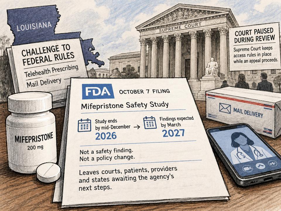 FDA’s Mifepristone Review Pushes Court Fight Into 2027